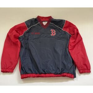 Vintage Boston Red Sox Jacket Windbreaker Pullover Size Large 42 MPH Embroidered